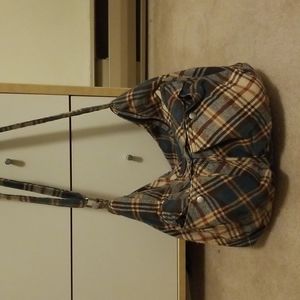 Blue plaid Satchel Y2K Divided